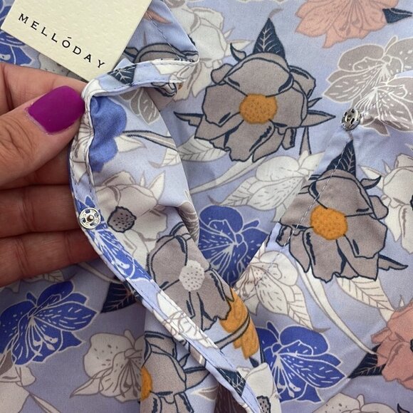 𝅺mellowday floral shirt blouse high low tunic stretch waist sz 2X plus size NWT - Picture 7 of 10